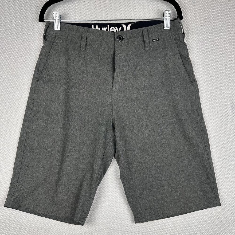 Hurley Phantom Shorts Mens 29 Gray Chino Hybrid Walk Quick Dry Surf Beach Cruise